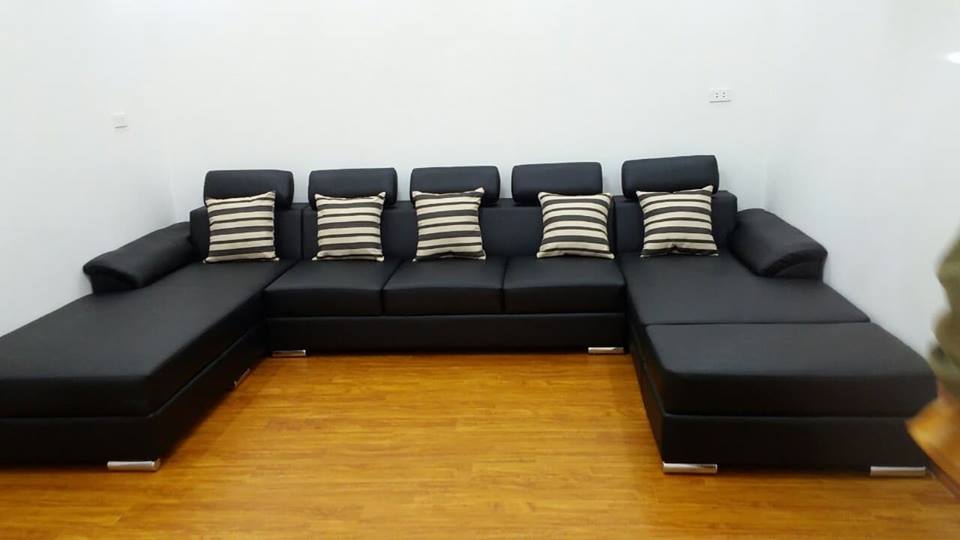 Thiết kế đóng mới ghế sofa da nhà anh Hùng ở Ecopark
